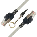 Factory Best Price 26AWG Cat6a RJ45 Patch Cable Locking with Key Insert Secure Communication Cable